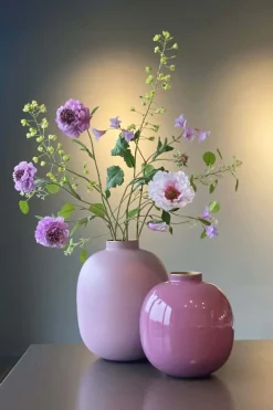 Pip Studio Große Vasen|Metall Vase Violett 23cm