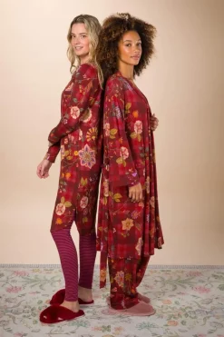 Pip Studio Kimonos|Bademäntel|Naomi Kimono Flores Felices Rot