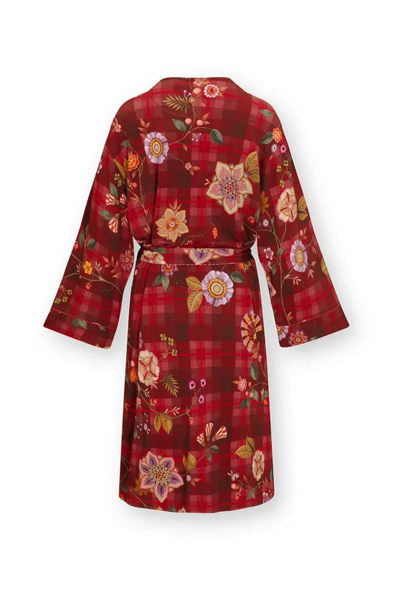 Pip Studio Kimonos|Bademäntel|Naomi Kimono Flores Felices Rot