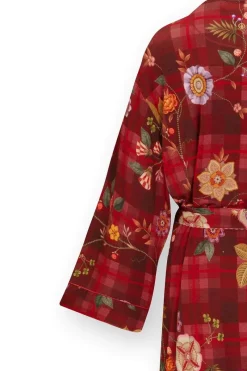 Pip Studio Kimonos|Bademäntel|Naomi Kimono Flores Felices Rot