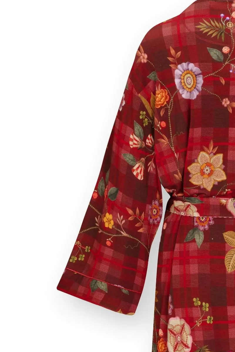 Pip Studio Kimonos|Bademäntel|Naomi Kimono Flores Felices Rot