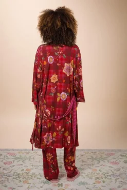 Pip Studio Kimonos|Bademäntel|Naomi Kimono Flores Felices Rot