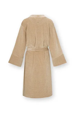 Pip Studio Kimonos|Bademäntel|Naomi Kimono Velvet Little Sumo Stripe Sand
