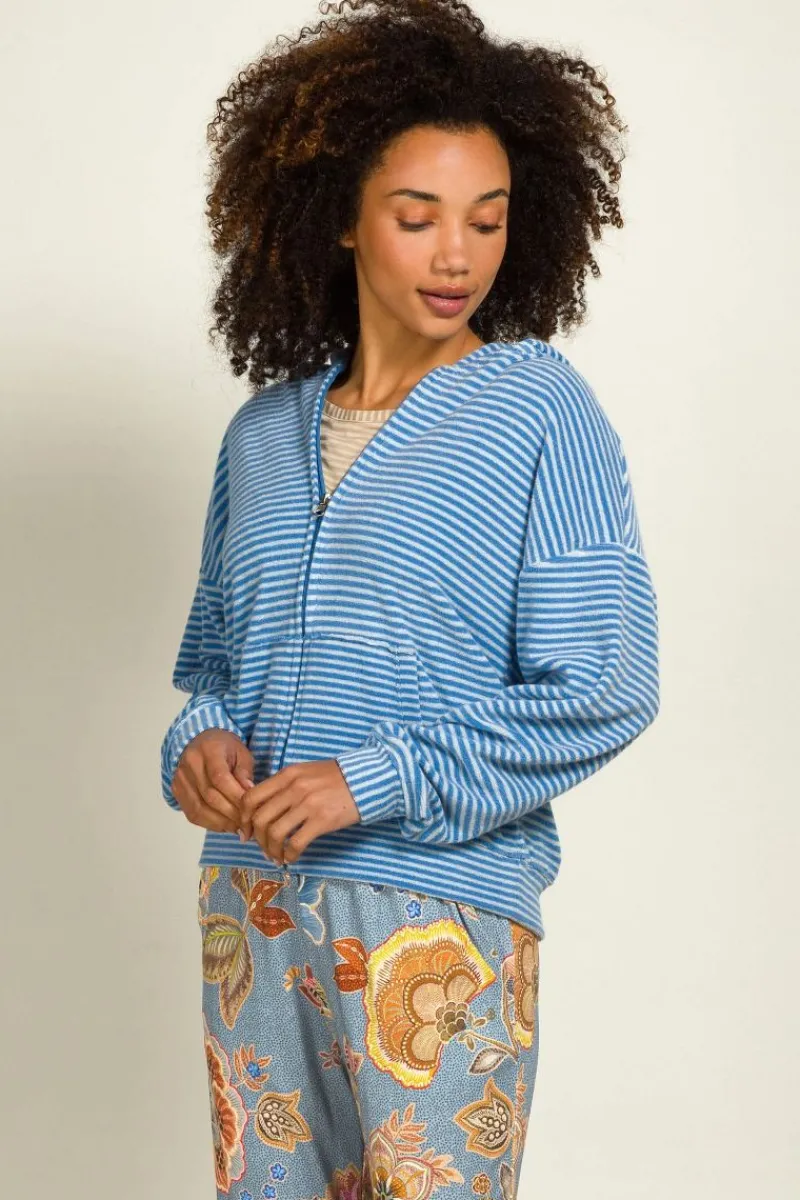 Pip Studio Pullover & Strickjacken|Pullover Und Strickjacken|Nicolle Jacke Little Sumo Stripe Blau
