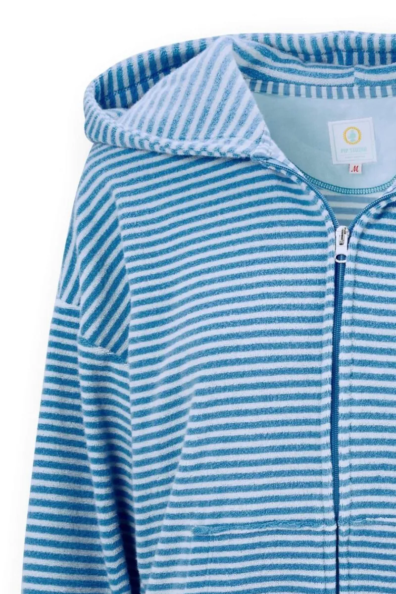 Pip Studio Pullover & Strickjacken|Pullover Und Strickjacken|Nicolle Jacke Little Sumo Stripe Blau