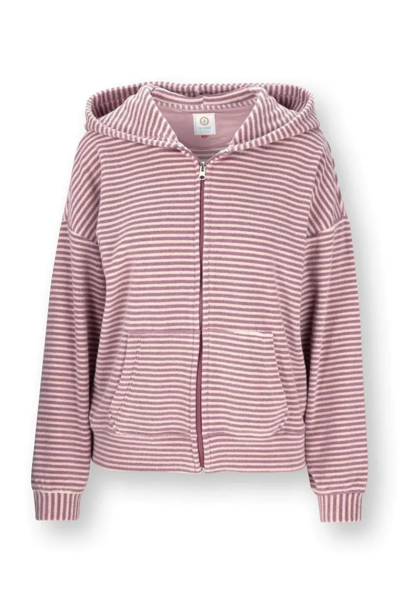 Pip Studio Pullover & Strickjacken|Pullover Und Strickjacken|Nicolle Jacke Little Sumo Stripe Lila Violett