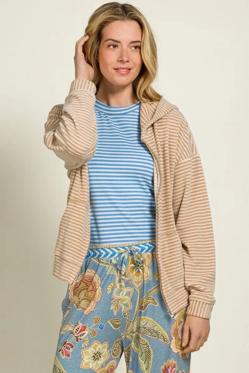 Pip Studio Pullover & Strickjacken|Pullover Und Strickjacken|Nicolle Jacke Little Sumo Stripe Sand