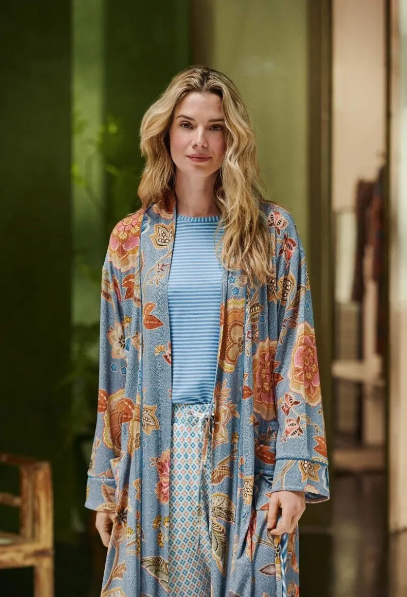 Pip Studio Strandmode|Nisha Kimono Matata Blau