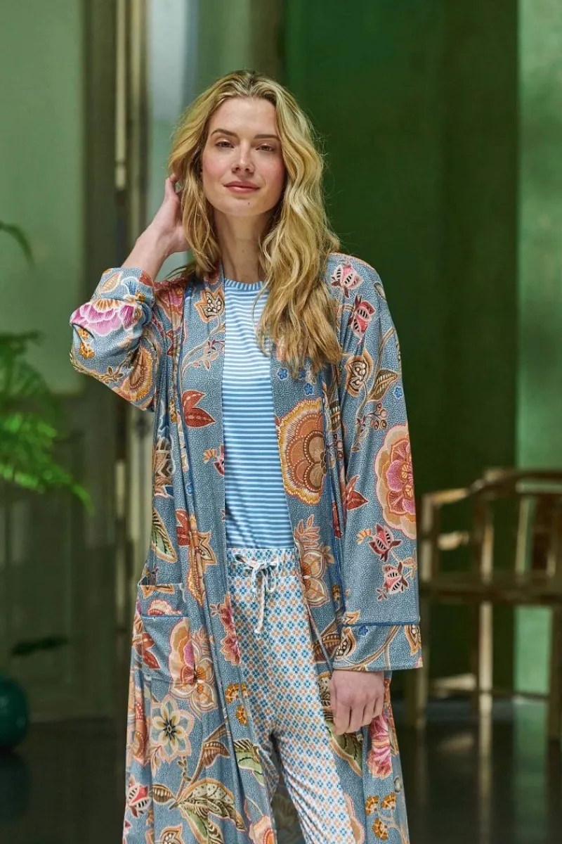 Pip Studio Strandmode|Nisha Kimono Matata Blau