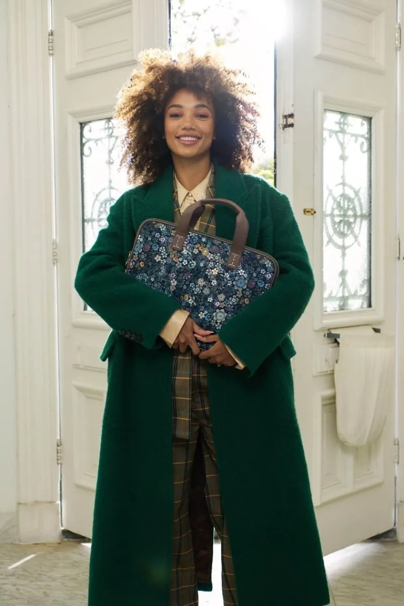 Pip Studio Taschen|Laptoptaschen|Olivia Laptoptasche Tutti i Fiori Blau