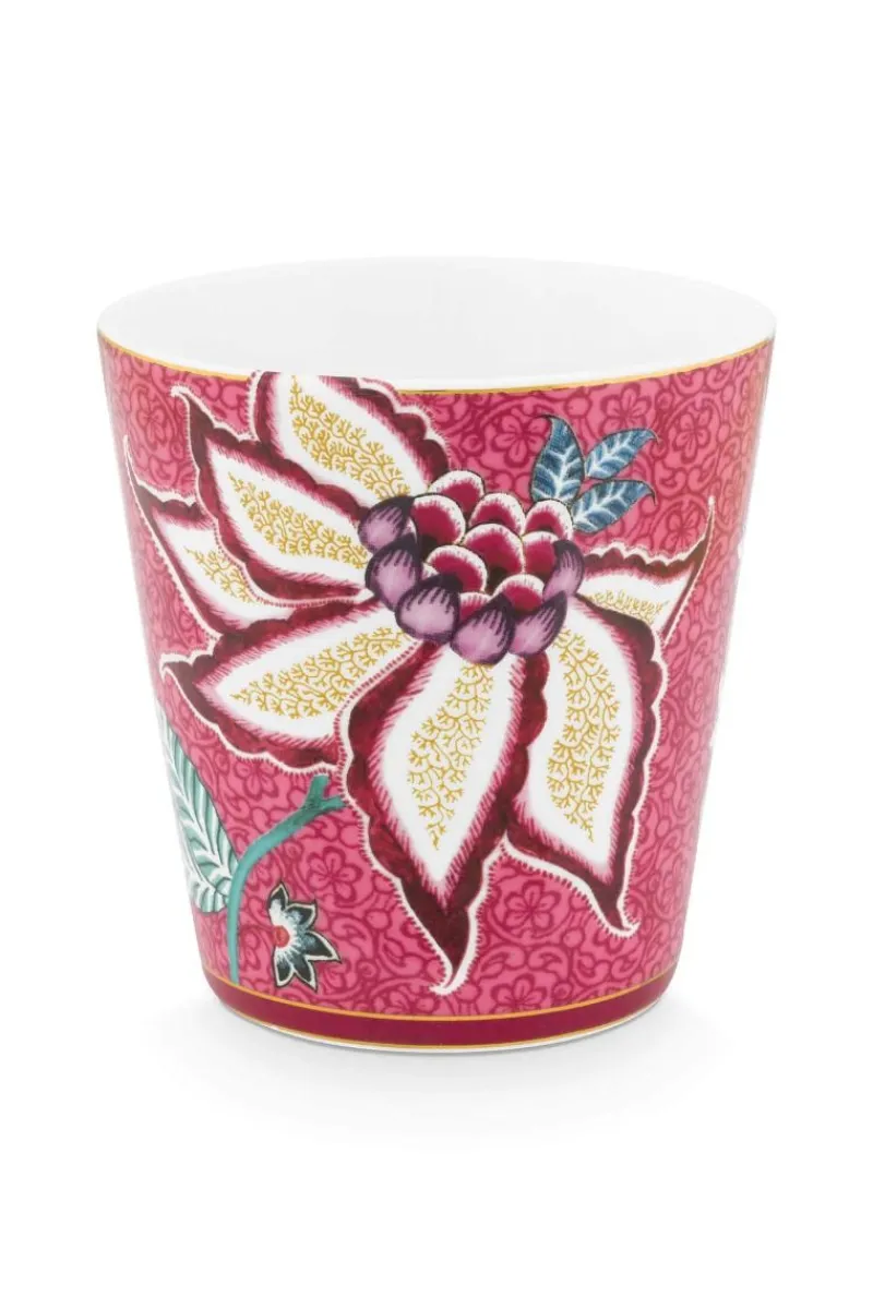 Pip Studio Porzellan Sets|Kaffeetassen|Oriental Flower Festival Set/4 Tassen Dunkel Rosa