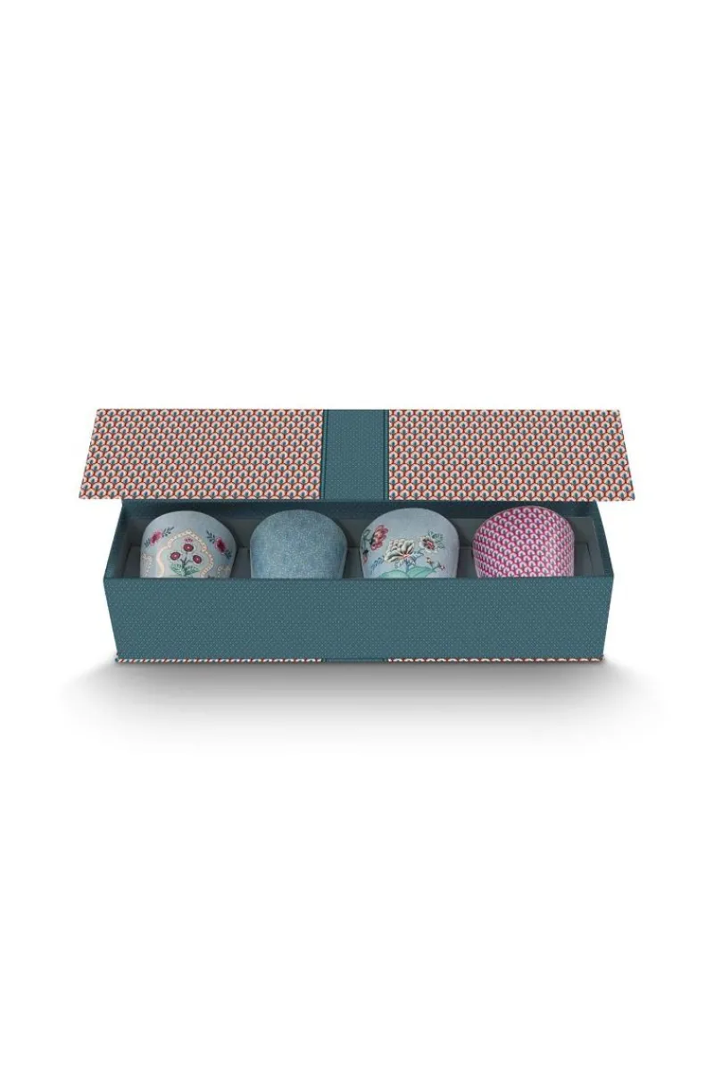 Pip Studio Porzellan Sets|Kaffeetassen|Oriental Flower Festival Set/4 Tassen Blau