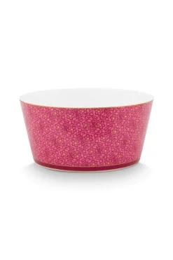 Pip Studio Porzellan Sets|Schalen|Oriental Flower Festival Set/4 Schalen Dunkel 12cm Rosa