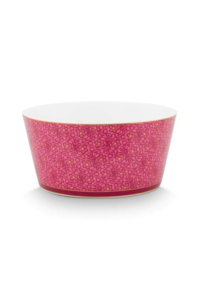Pip Studio Porzellan Sets|Schalen|Oriental Flower Festival Set/4 Schalen Dunkel 12cm Rosa