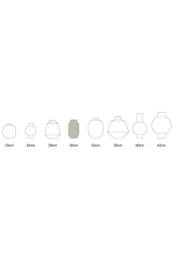 Pip Studio Große Vasen|Ovale Metall Vase 30cm Gelb