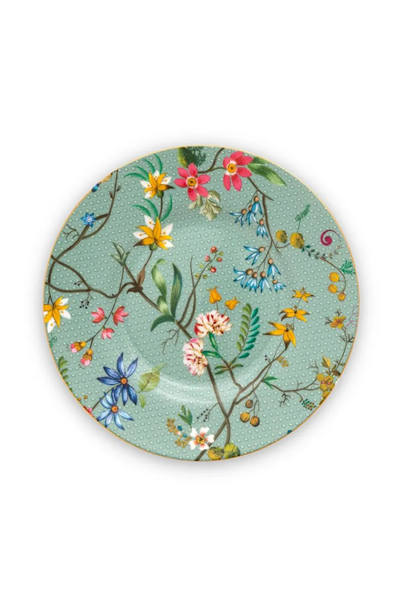 Pip Studio Gebäckteller|Petit Four Jolie Blumen 12cm Blau