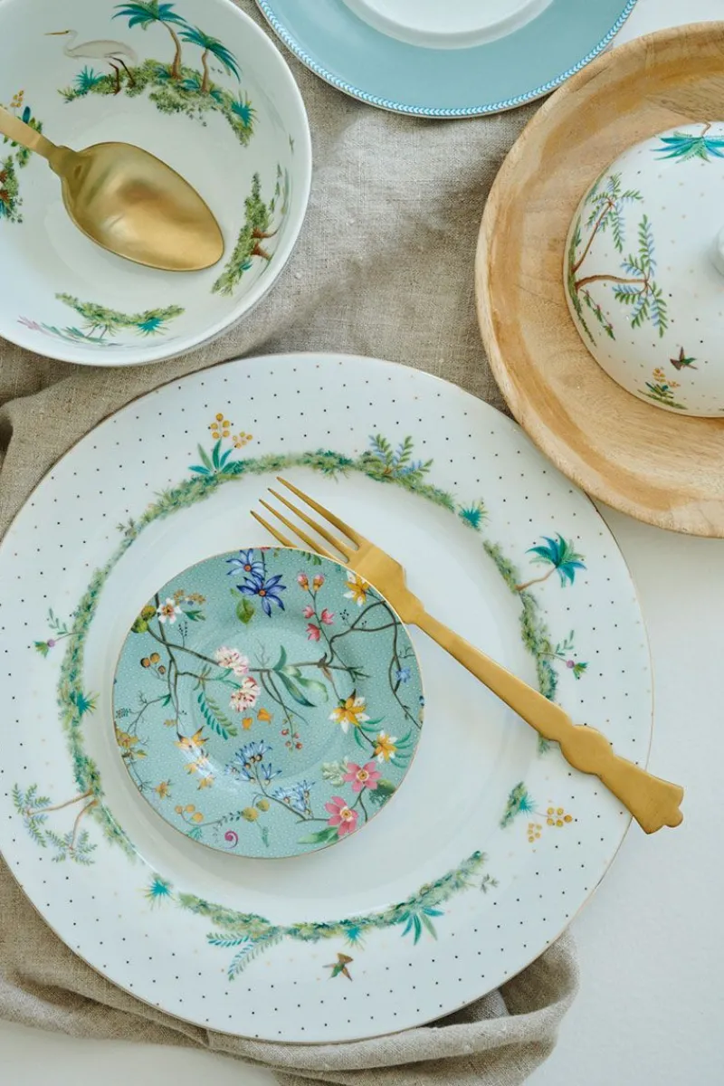 Pip Studio Gebäckteller|Petit Four Jolie Blumen 12cm Blau