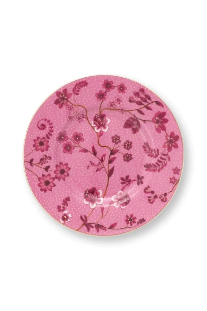 Pip Studio Gebäckteller|Petit Four Jolie Blumen 12cm Rosa