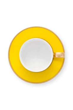Pip Studio Espresso Tasse|Tasse & Untertasse|Pip Chique Espresso Tasse & Untertasse Gelb