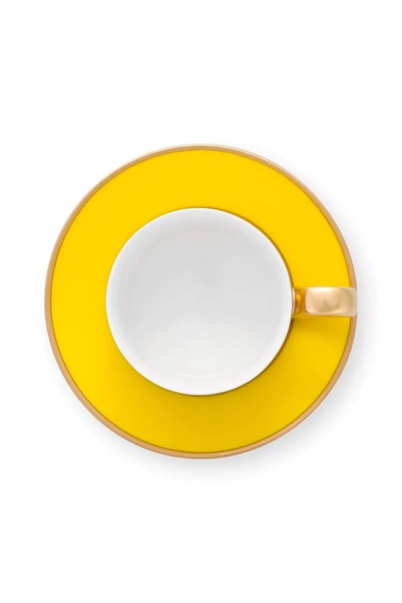 Pip Studio Espresso Tasse|Tasse & Untertasse|Pip Chique Espresso Tasse & Untertasse Gelb