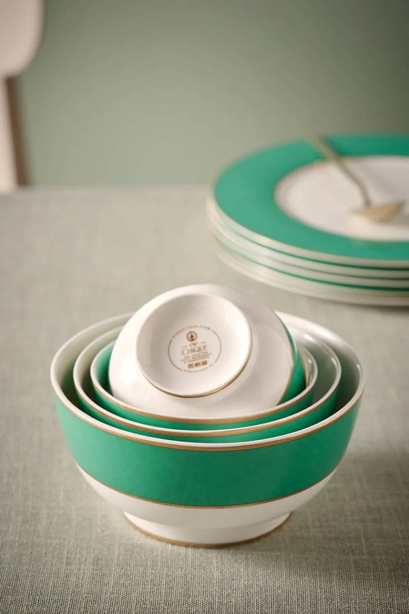 Pip Studio Salatschüsseln|Pip Chique Schale Grün 20.5cm