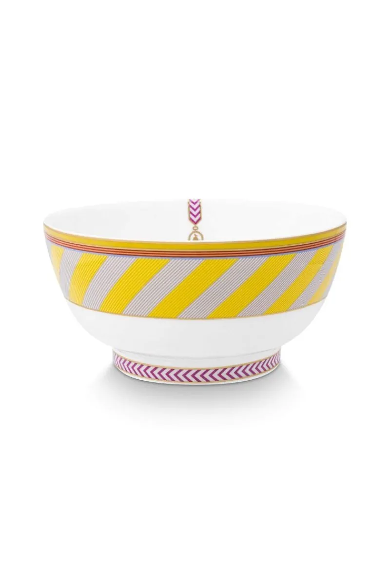 Pip Studio Schalen|Pip Chique Stripes Schale 18cm Gelb