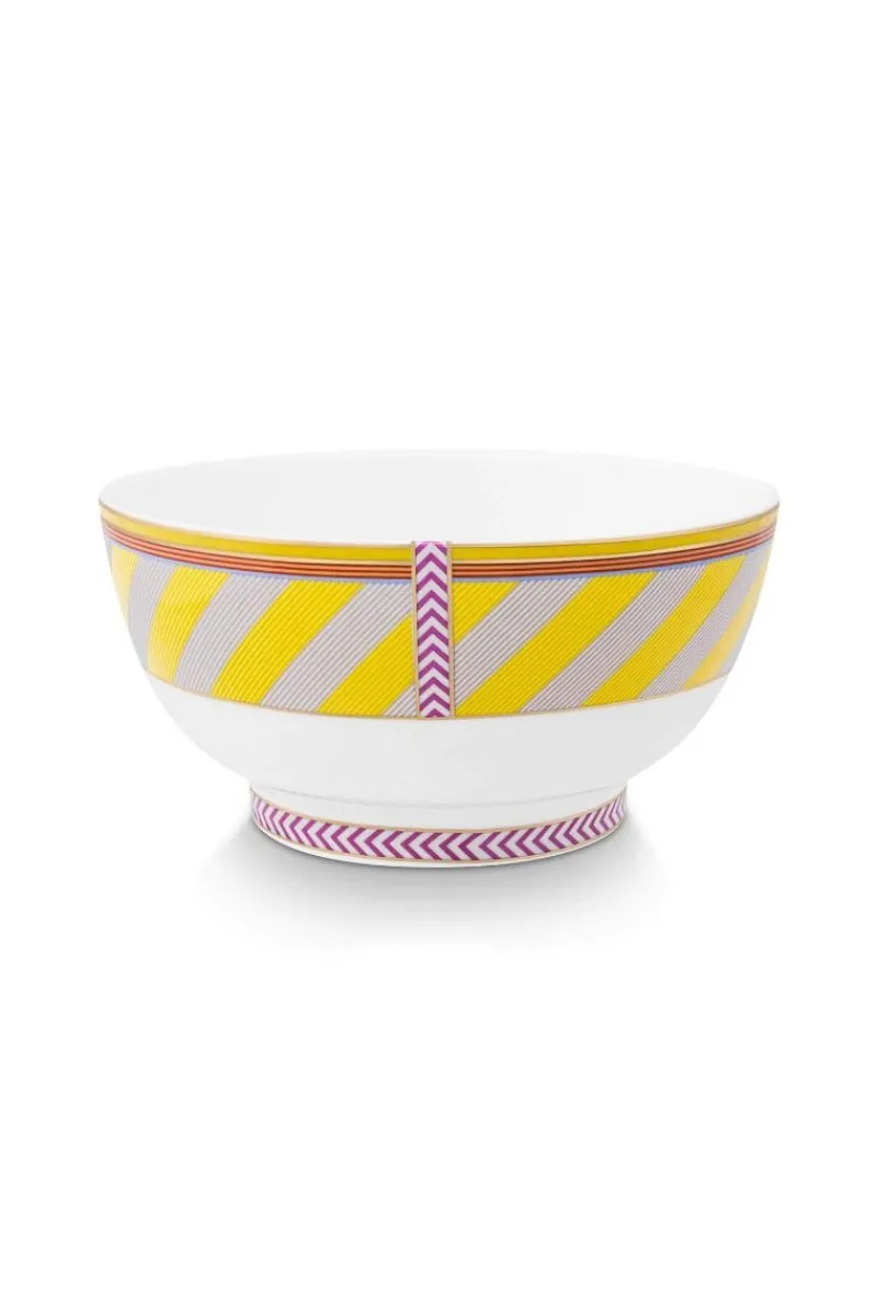 Pip Studio Schalen|Pip Chique Stripes Schale 18cm Gelb