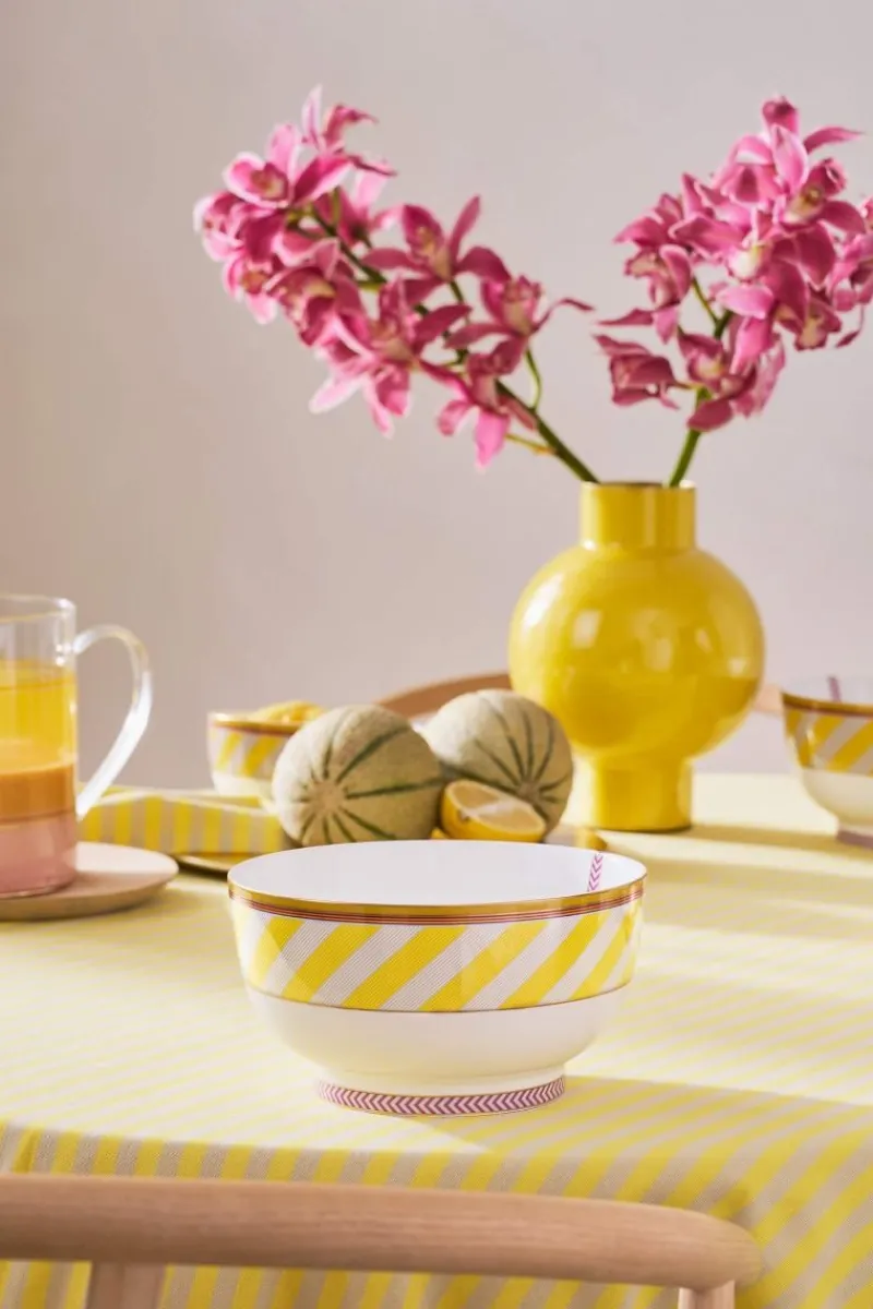 Pip Studio Schalen|Pip Chique Stripes Schale 20.5cm Gelb