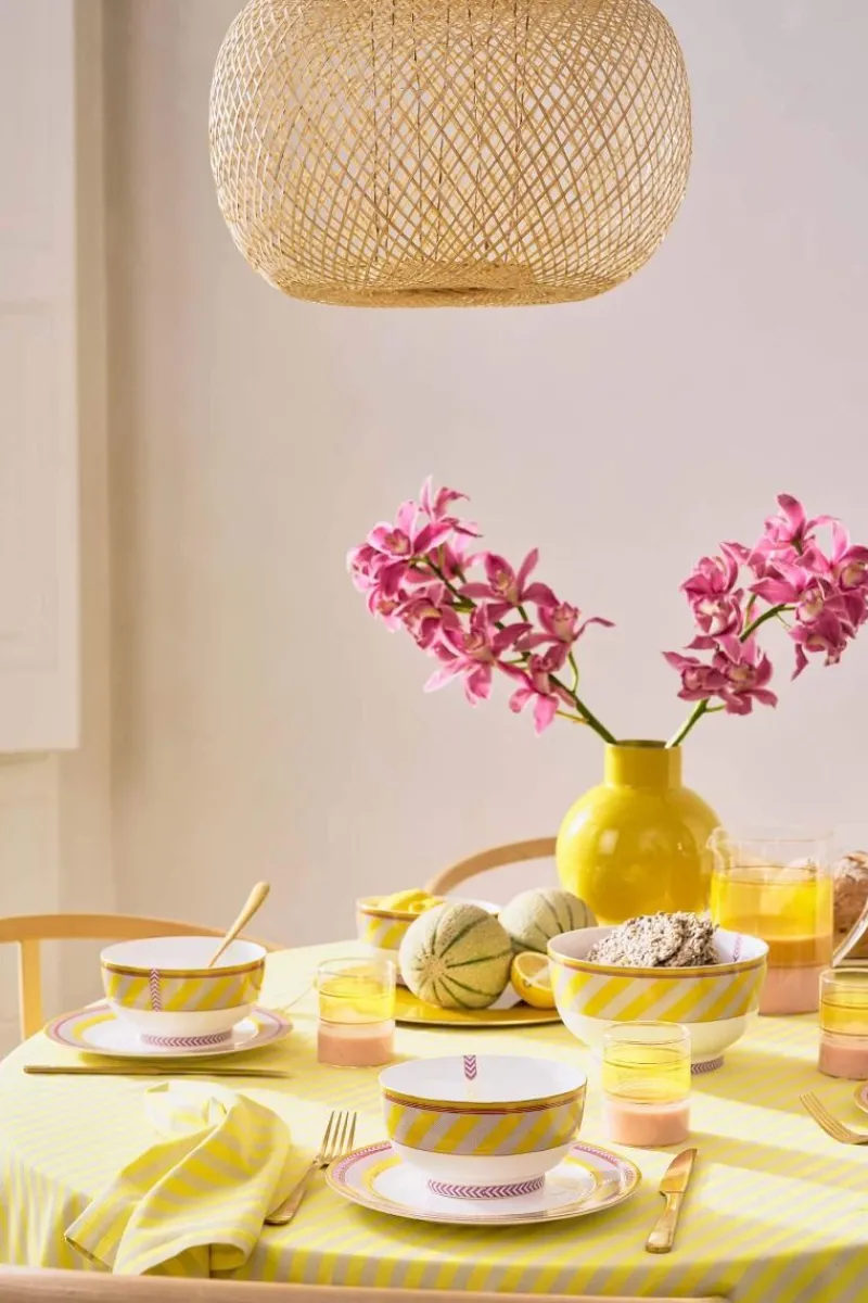 Pip Studio Schalen|Pip Chique Stripes Schale 20.5cm Gelb