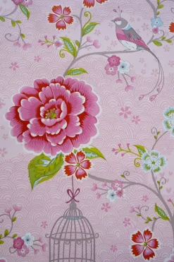 Pip Studio Vliestapete|Birds in Paradise Vliestapete Rosa