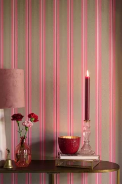 Pip Studio Vliestapete|Blurred Lines Vliestapete /Rosa Khaki