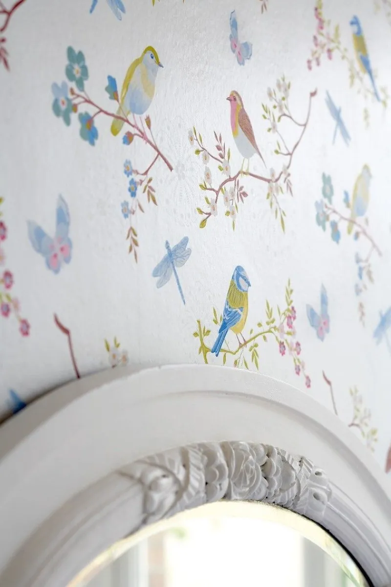 Pip Studio Vliestapete|Early Bird Vliestapete Gebrochen Weiss
