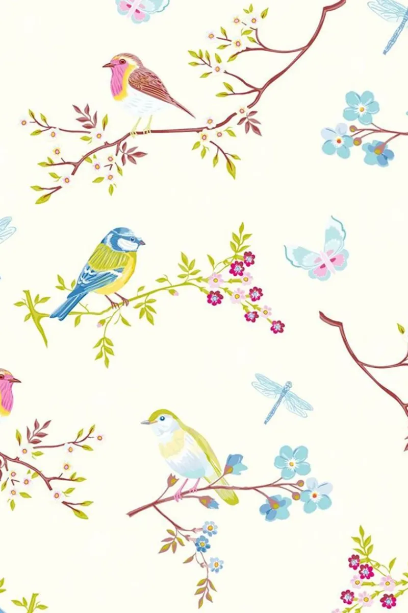 Pip Studio Vliestapete|Early Bird Vliestapete Gebrochen Weiss