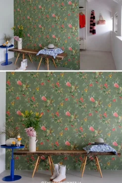 Pip Studio Vliestapete|Floris Vliestapete Grün
