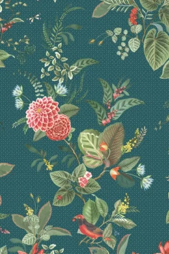 Pip Studio Vliestapete|Floris Vliestapete Dunkel Blau