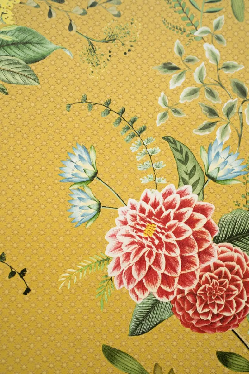 Pip Studio Vliestapete|Floris Vliestapete Gelb