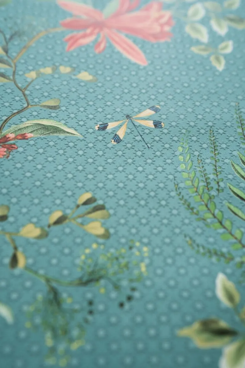 Pip Studio Vliestapete|Floris Vliestapete Petrol