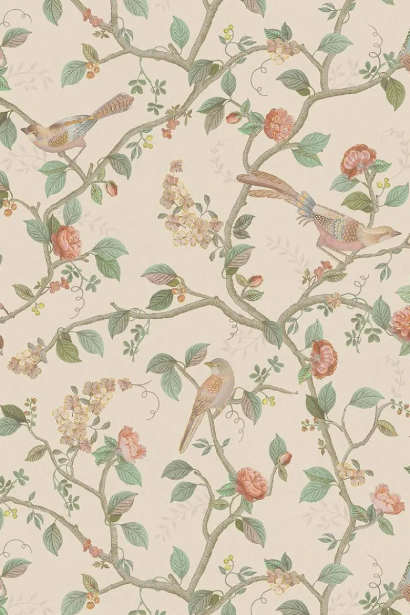 Pip Studio Vliestapete|Good Nightingale Vliestapete Gebrochen Weiss Weiß