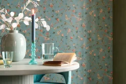 Pip Studio Vliestapete|Good Nightingale Vliestapete Petrol Blau