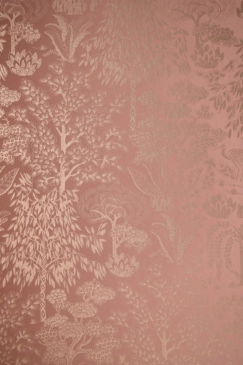 Pip Studio Vliestapete|Origami Tree Vliestapete /Roségold Terra