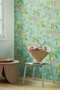 Pip Studio Vliestapete|Palm Scene Vliestapete Blau