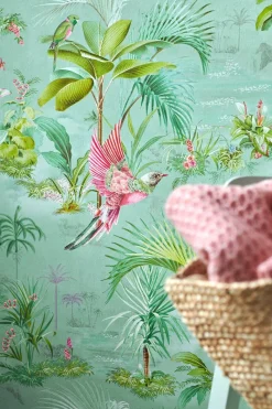 Pip Studio Vliestapete|Palm Scene Vliestapete Blau