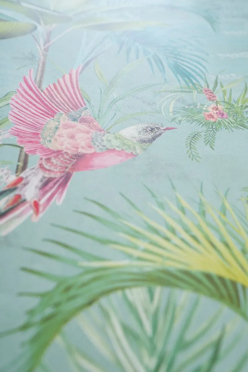 Pip Studio Vliestapete|Palm Scene Vliestapete Blau