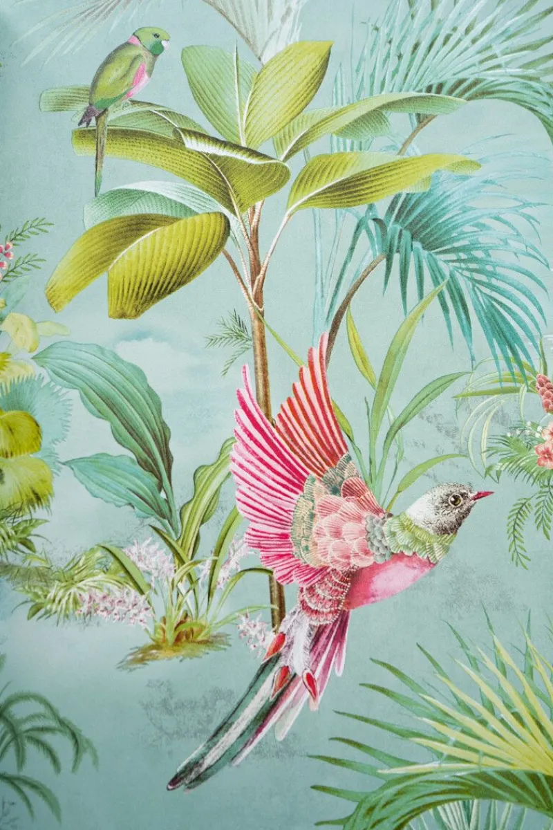 Pip Studio Vliestapete|Palm Scene Vliestapete Blau