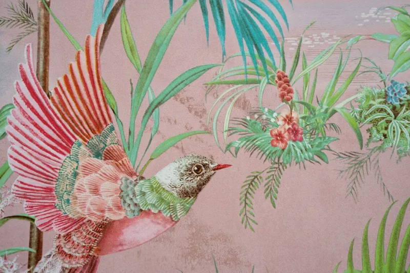 Pip Studio Vliestapete|Palm Scene Vliestapete Rosa