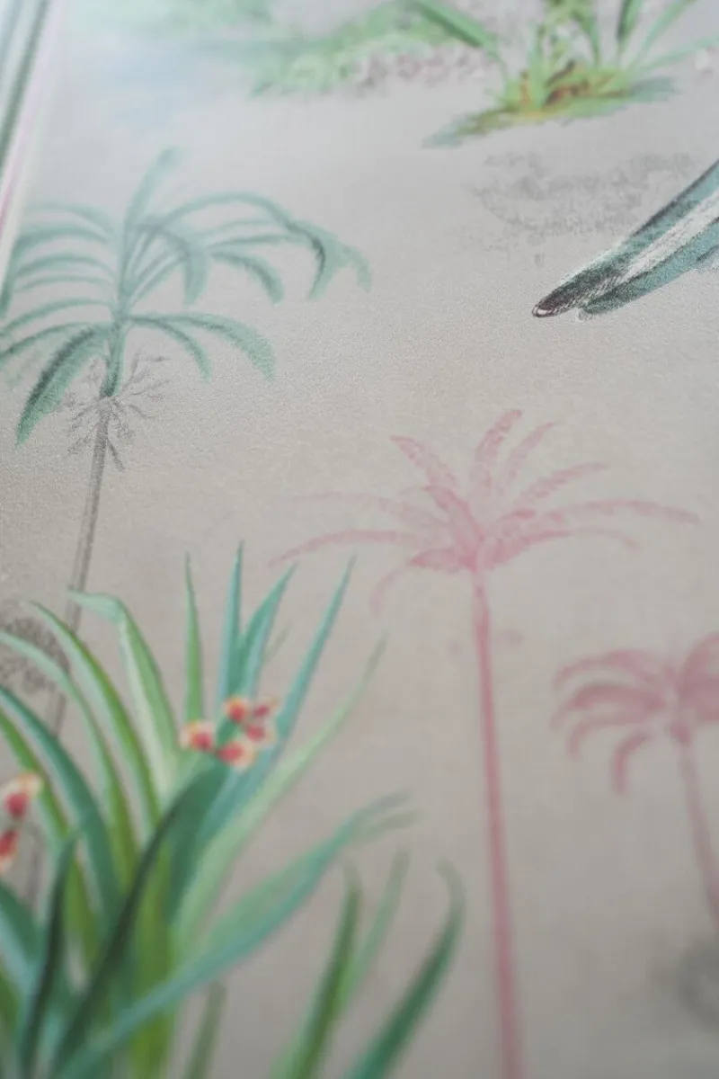 Pip Studio Vliestapete|Palm Scene Vliestapete Grau