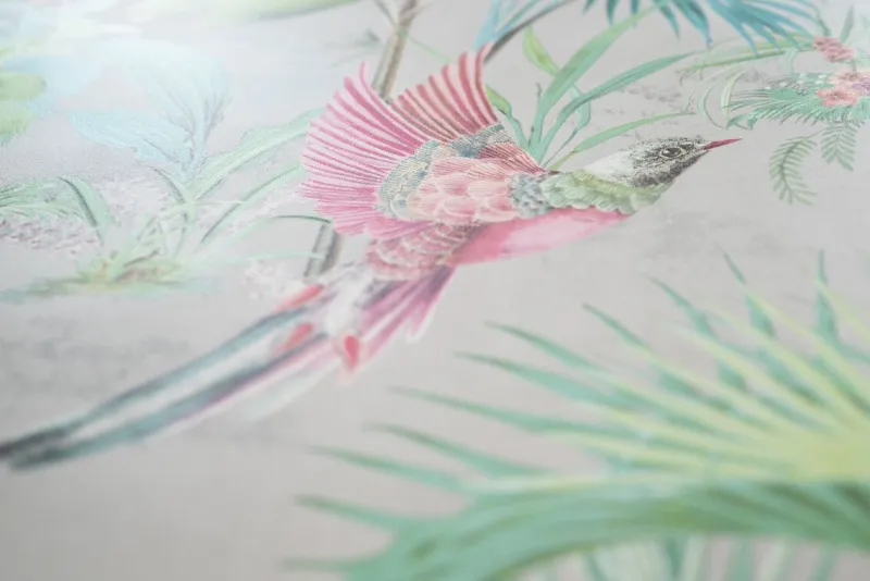 Pip Studio Vliestapete|Palm Scene Vliestapete Grau