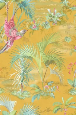 Pip Studio Vliestapete|Palm Scene Vliestapete Gelb