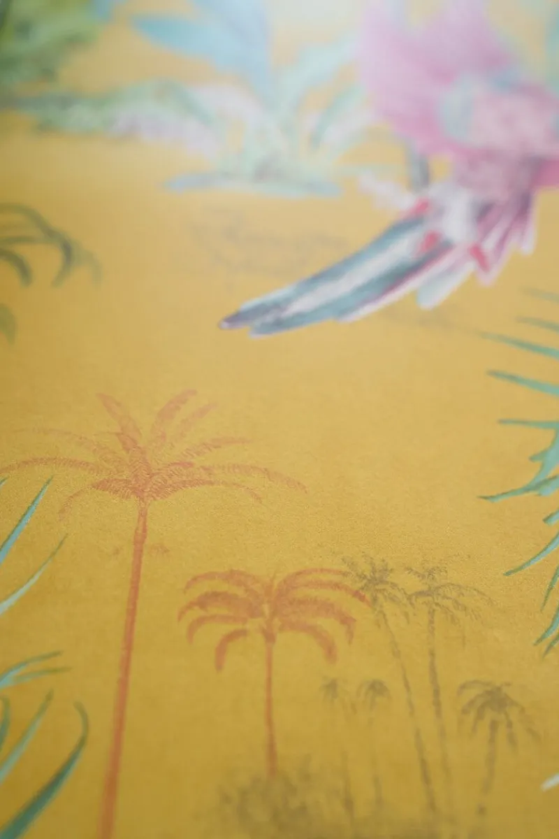 Pip Studio Vliestapete|Palm Scene Vliestapete Gelb