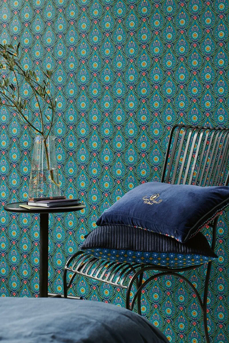Pip Studio Vliestapete|Raindrops Vliestapete Dunkel Blau